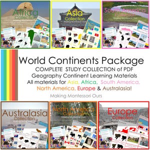 Montessori Geographie Kontinente Studienpaket FULL * PDF