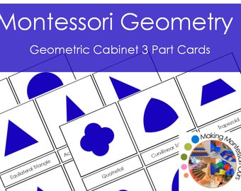 Montessori Geometric Cabinet 3 Part Cards PDF