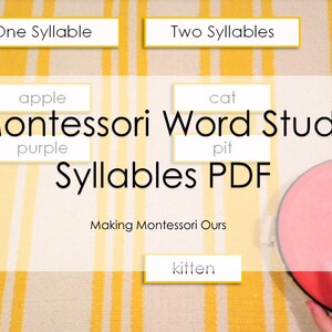 Montessoriordstudie, stavelser, PDF