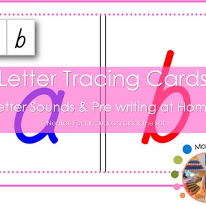 Cartes calque Montessori D'Nealian - Lettres papier abrasif PDF