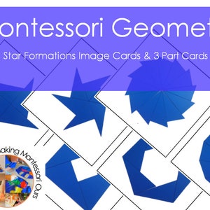 Montessori Geometry Star Formations Material, Blue Rectangle Box, PDF