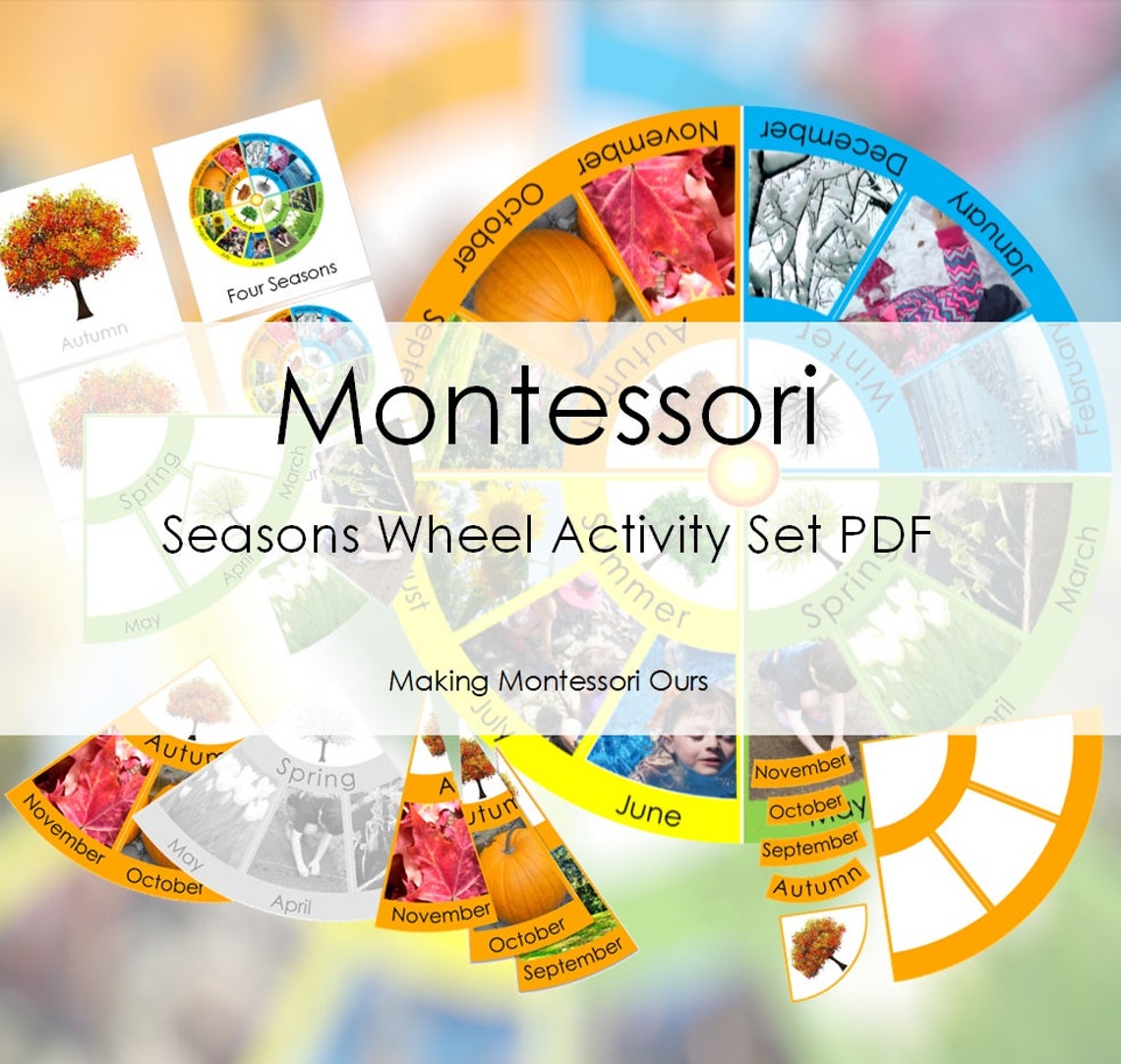 Complete Montessori Seasons Calendar & Weather Learning Etsy.de