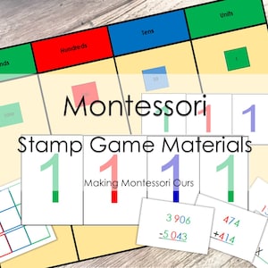 Montessori Stamp Game Materials PDF