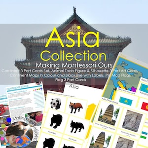 Montessori AZI Aardrijkskunde Continent Leerpakket *PDF