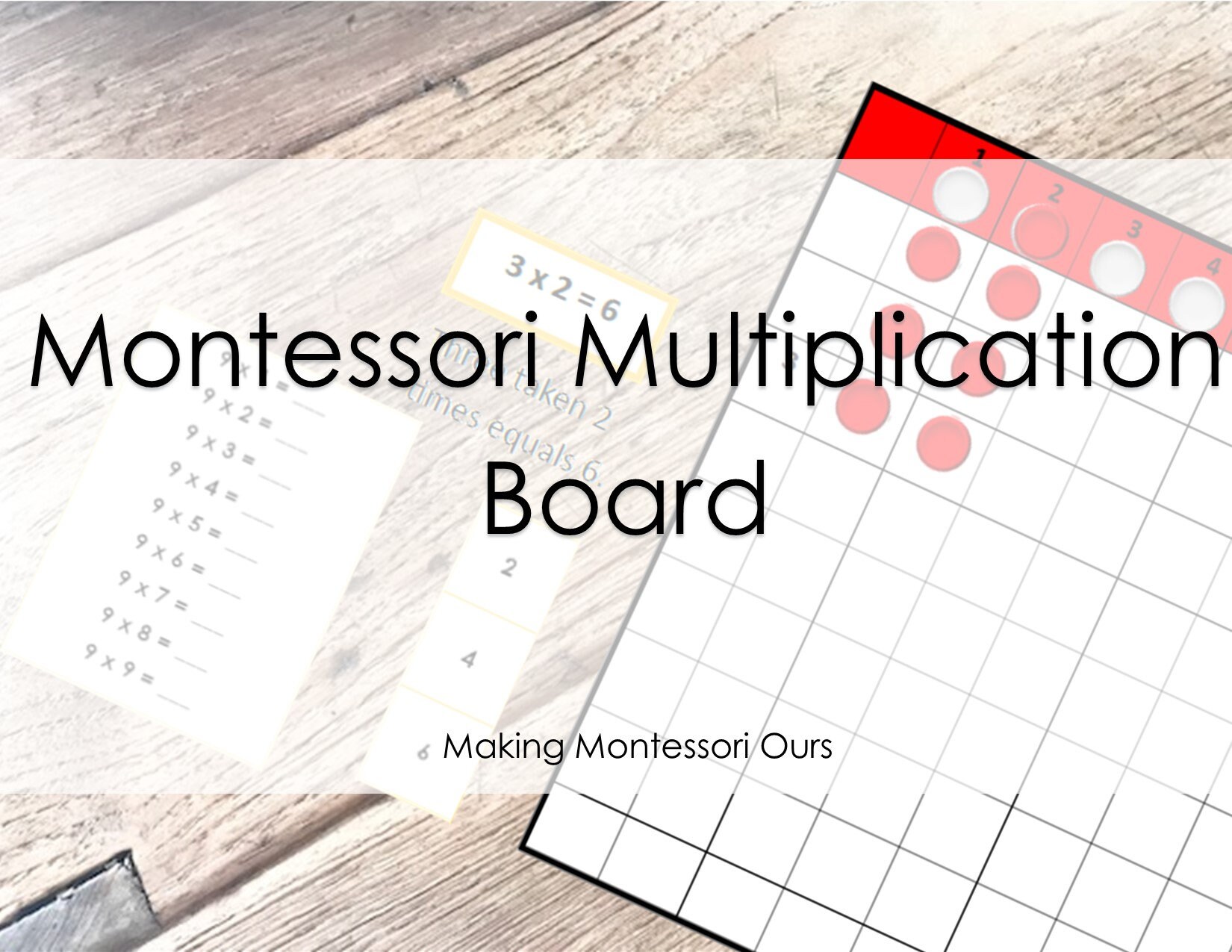Montessori Multiplication Fact Memorization Materials (PDF) - Etsy