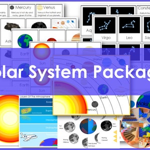 Paquete del sistema solar Montessori en formato PDF