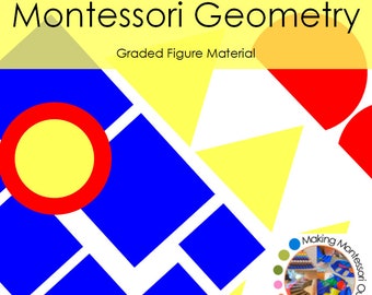 Montessori Graded Figure Material PDF, Montessori Geometry, Shape Learning and Sorting