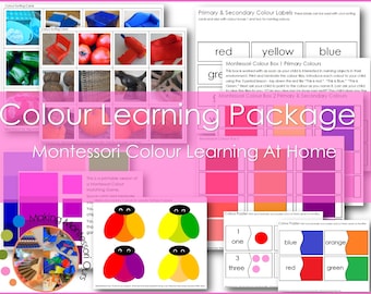 Montessori Early Learning Package /Early Numeracy /Colour Learning/ Pre-Reading/ Colour Package