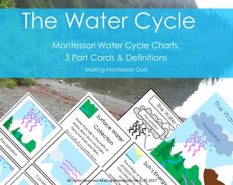 Paquete de aprendizaje del ciclo del agua Montessori (PDF)