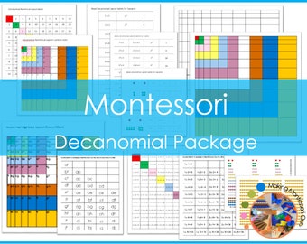 Montessori Decanomial Layout Package PDF/ Multiplication Table 1-10