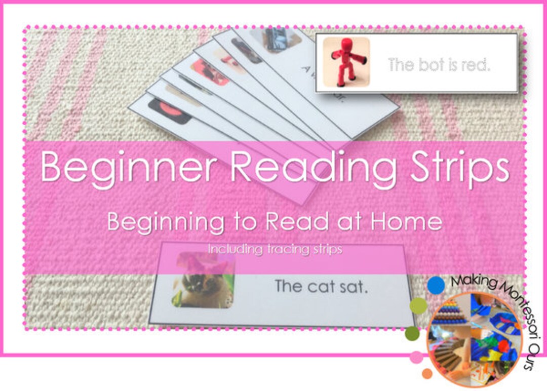 Montessori　Tracing　Beginner　Reading　Strips　Etsy