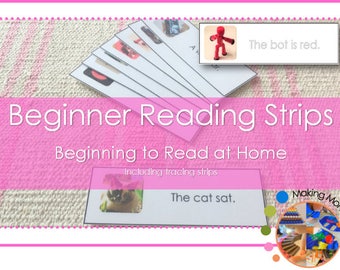 Montessori Beginner Reading & Tracing Strips