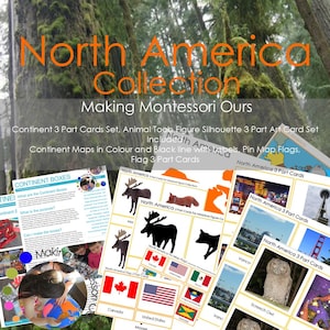 Montessori NORD AMERICA Geografia Collezione Continente *PDF