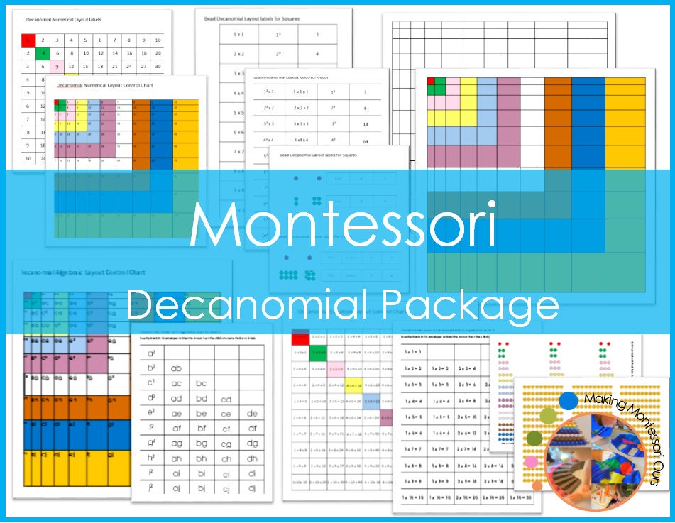 Montessori Materials: Decanomial Bead Box (Premium Quality)