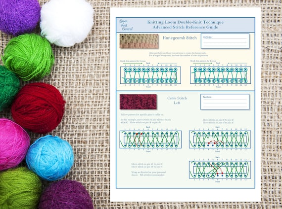 Advanced Loom Knit Stitch Reference Guide 