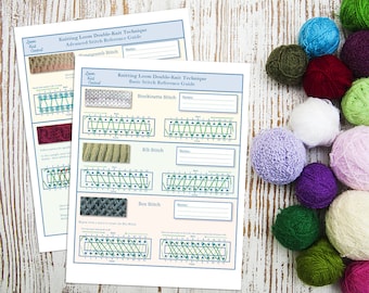 Basic and Advanced Loom Knit Stitch Reference Guide Set