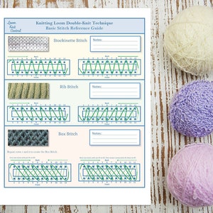 Basic Loom Knit Stitch Reference Guide