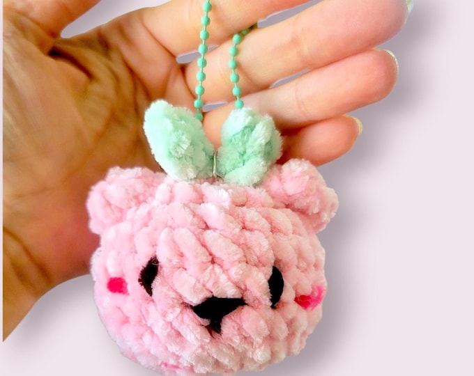 Cherry Bear Plush Keychain