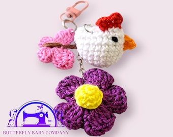 Chicken Keychain Backpack Charm