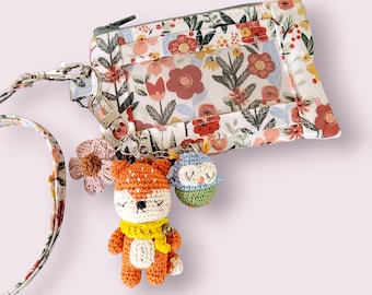 Themed Keychain &  ID Zippered Wallet with Lanyard