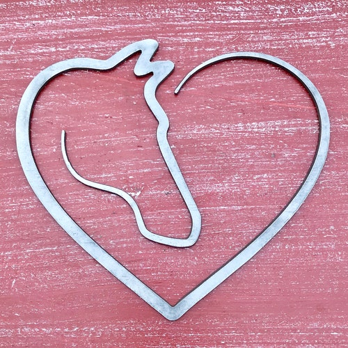 Horse Heart Wall Art Etsy