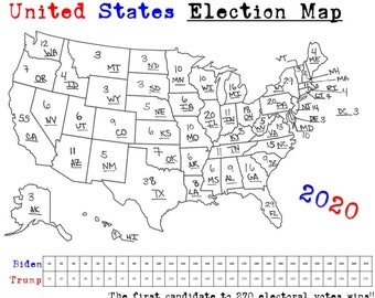 Electoral Map Etsy