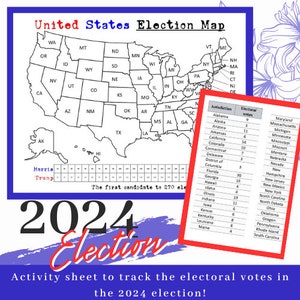 2024 Harris vs. Trump Wahl Seite zum ausdrucken und ausmalen