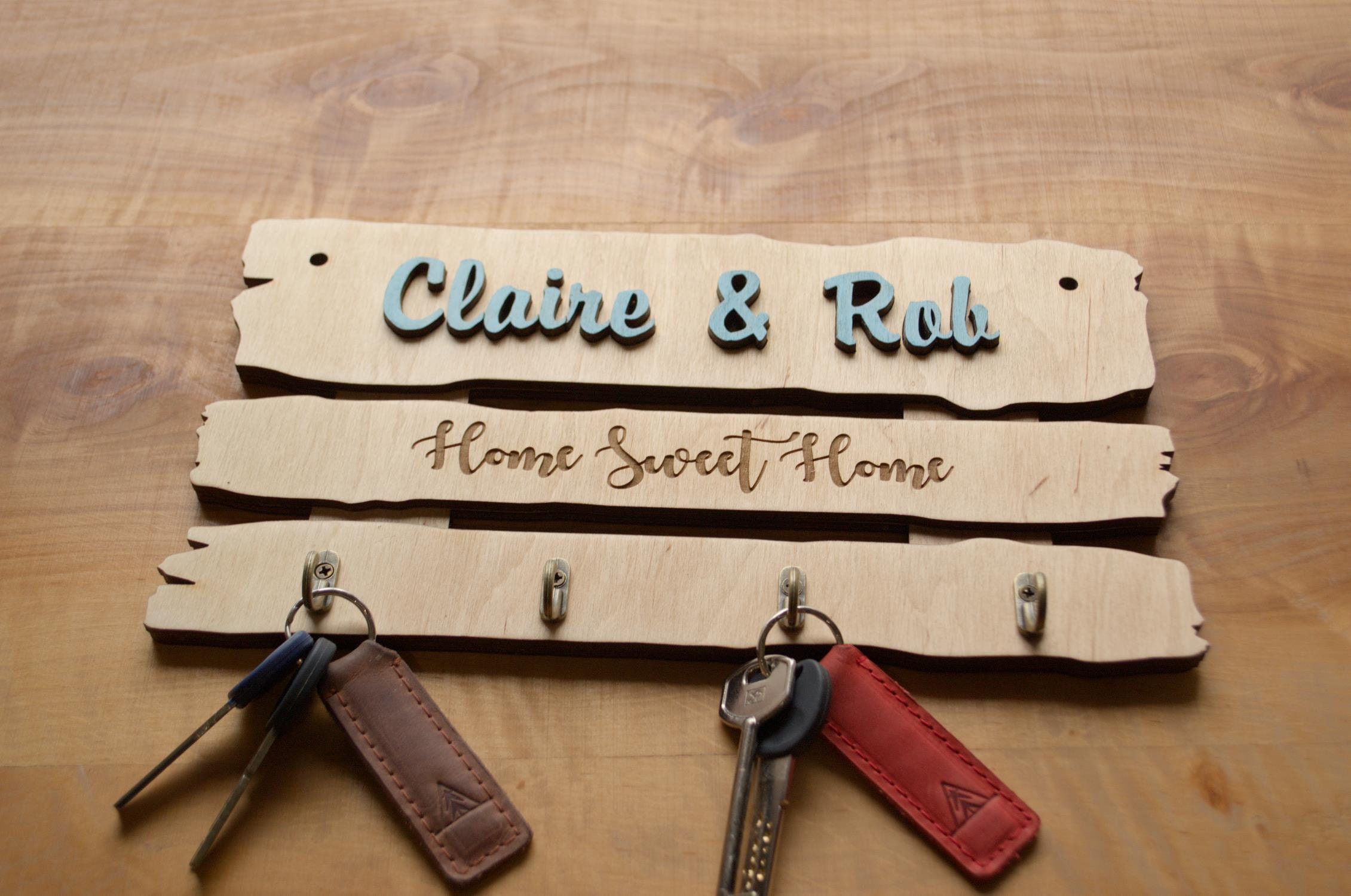 Personalized home decor Wall Key Holder Key holder for wall Etsy