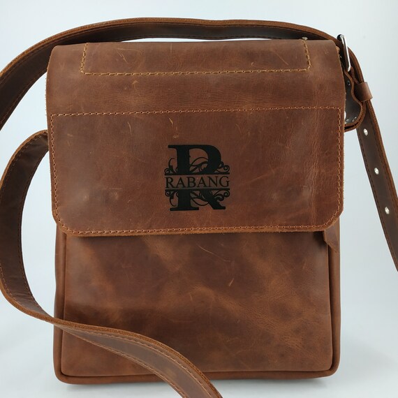 Men/'s Handbags Custom Leather Bag Vertical Briefcase Shoulder Messenger Bag