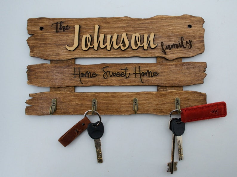 Personalized Wall Key Holder Key holder for wall Wall Décor Etsy