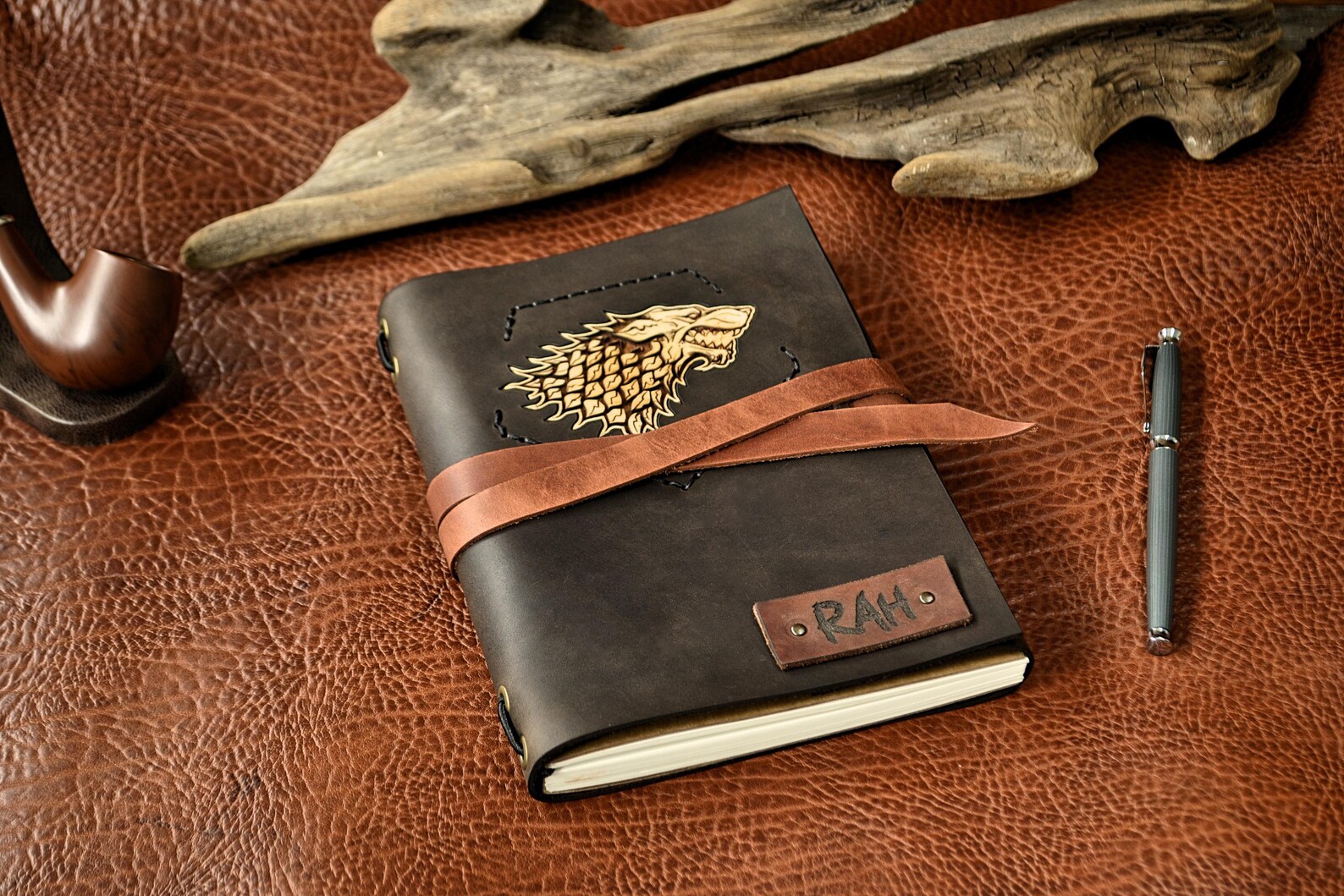 Custom leather travel journal Personalized leather refillable Etsy