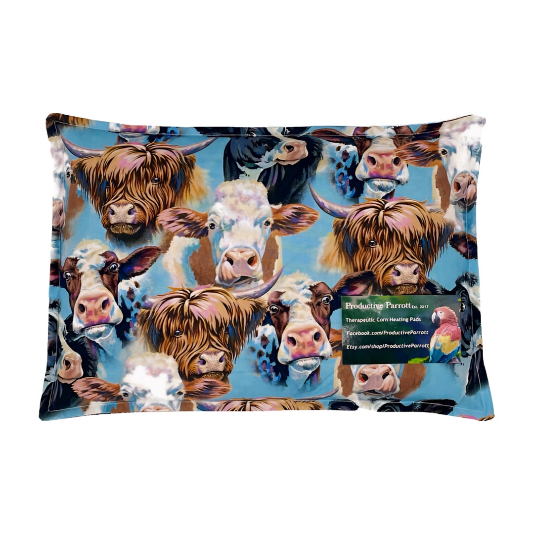 Cow Theme Heating Pad Microwavable Corn Bag Cancer Care Package for