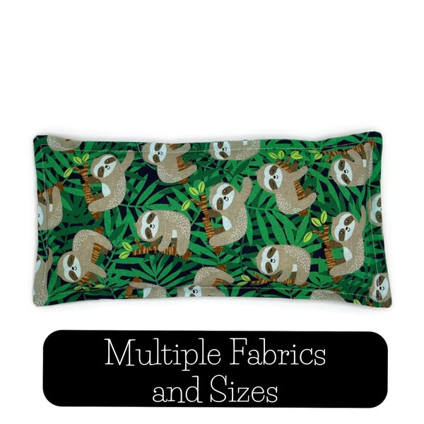 Heating Pad Microwavable for Migraine Eye Pillow Corn Bag Ice Pack for After Surgery | Cancer | Hysterectomy | Postpartum Care Jungle Sloth