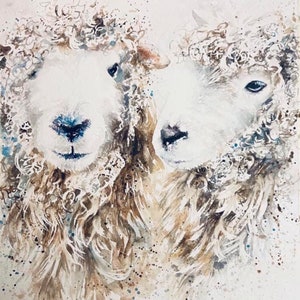 Dartmoor Sheep Giclee print of original watercolour farm art