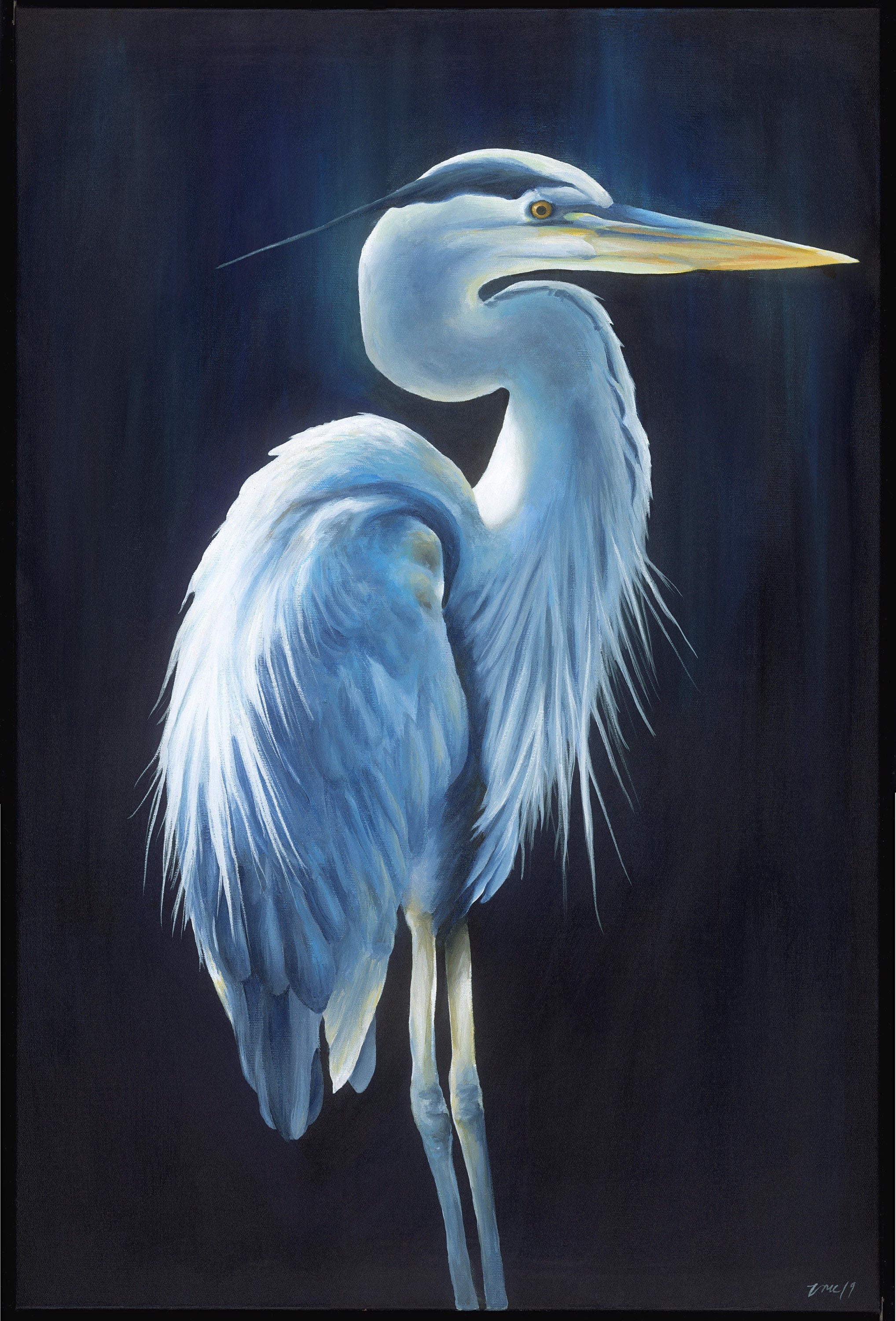 Heron painting on sale