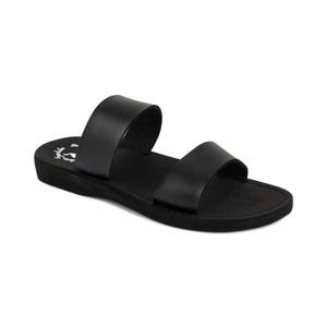 Jerusalem Sandals - Aviv Vegan - Men&#39;s Leather  Alternative Sandal | Black