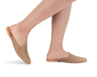 Jerusalem Sandals - Nihi -  Pointed Toe Leather Mule | Brown