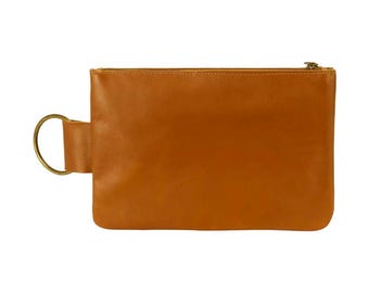 Jerusalem Sandals - Leather Makeup Bag | Yellow Suede