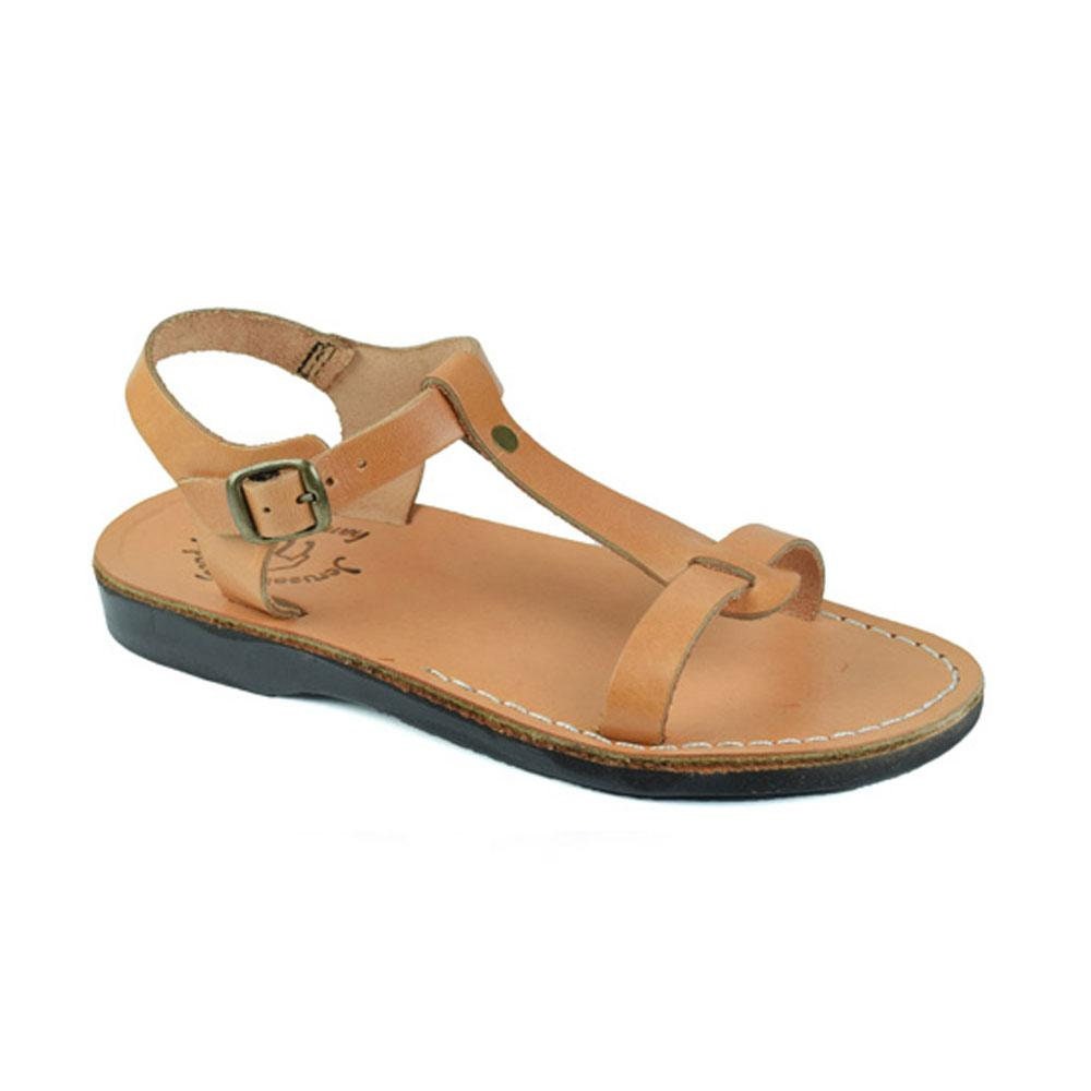 Jerusalem Sandals Bathsheba Women's Leather T Strap Sandal Tan Etsy