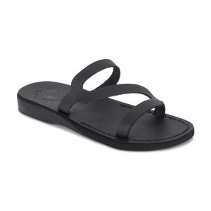 Jerusalem Sandals - Natalie - Women&#39;s Leather  Slide On Sandal | Black
