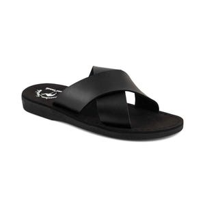 Jerusalem Sandals - Elan Vegan - Men&#39;s Leather  Alternative Sandal | Black