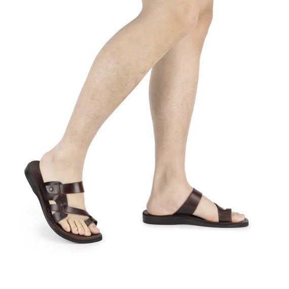 Michael - Slingback Leather Fisherman Sandal | White Nubuck – Jerusalem  Sandals