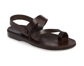Jerusalem Sandals - Benjamin - Women's Leather  Slingback Sandal | Brown