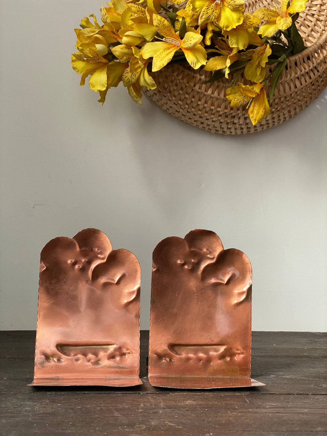 Vintage Gregorian Copper Sailboat Bookends Vintage Copper Etsy