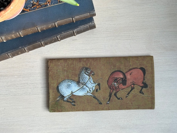 Unique Pocket Calendar/Wallet, 1978 Chinese Calendar, Vintage Calendar Wallet, Horse Motif Calendar/Wallet/Purse