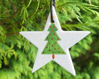 Christmas tree hanging star