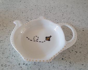 Bolsa de té china con abejas zumbadoras