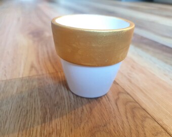 Gold top mini plant pot