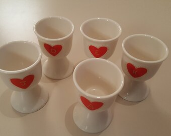 Huevera corazón personalizada