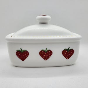 Strawberries butter dish
